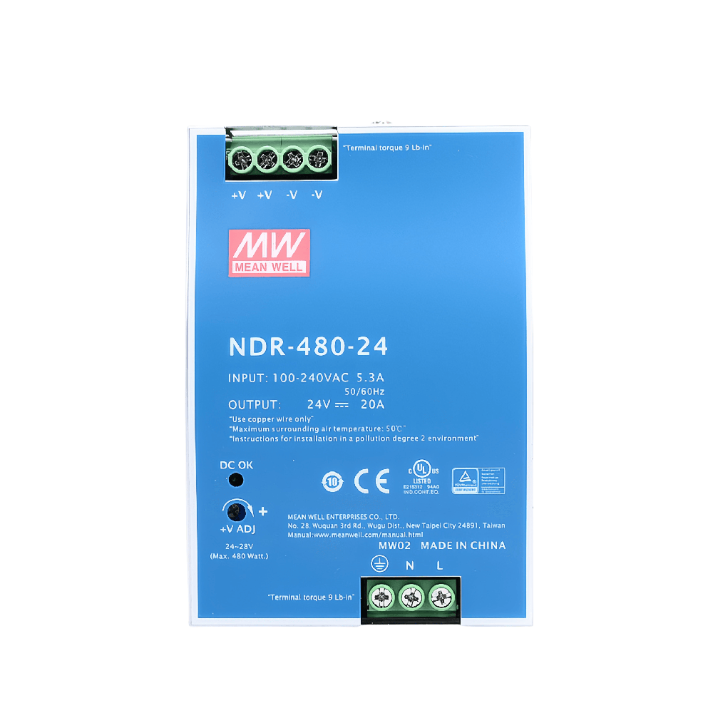 NDR-480-48  480W 單組輸出48v導軌電源