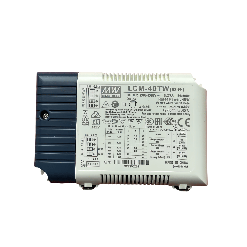 明緯 LCM-40TW  40W 恒功率可調(diào)色溫 LED 驅(qū)動器