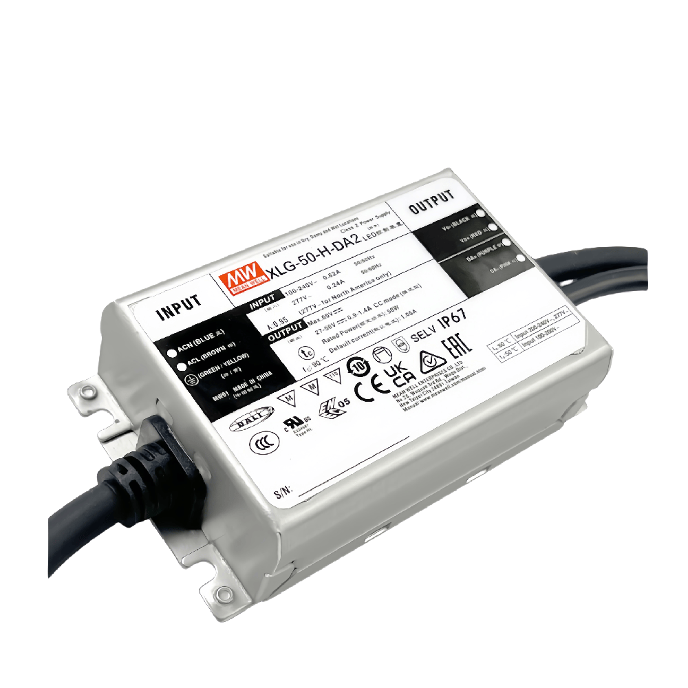 XLG-50-H-DA2  50W 恒功率模式的 DALI-2 LED 驅(qū)動電源