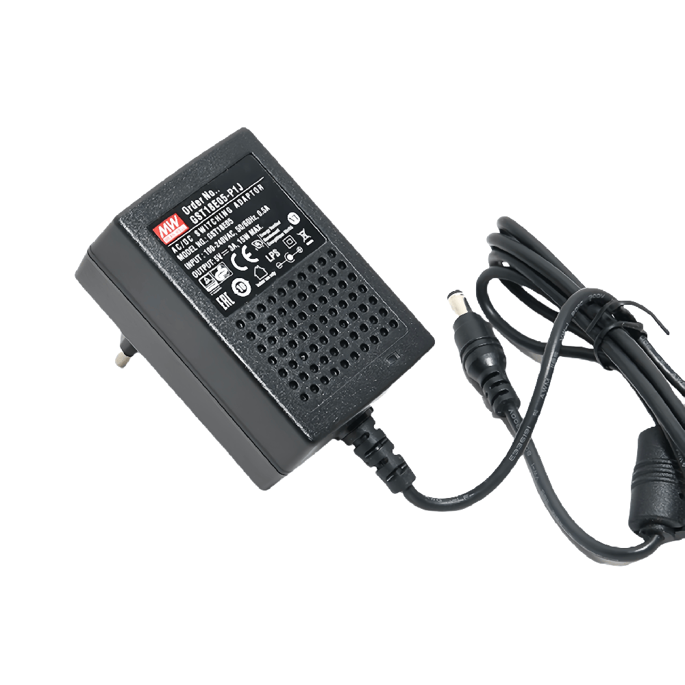 GST18U05-P1J   18W 壁掛式 AC-DC 綠色工業(yè)用適配器