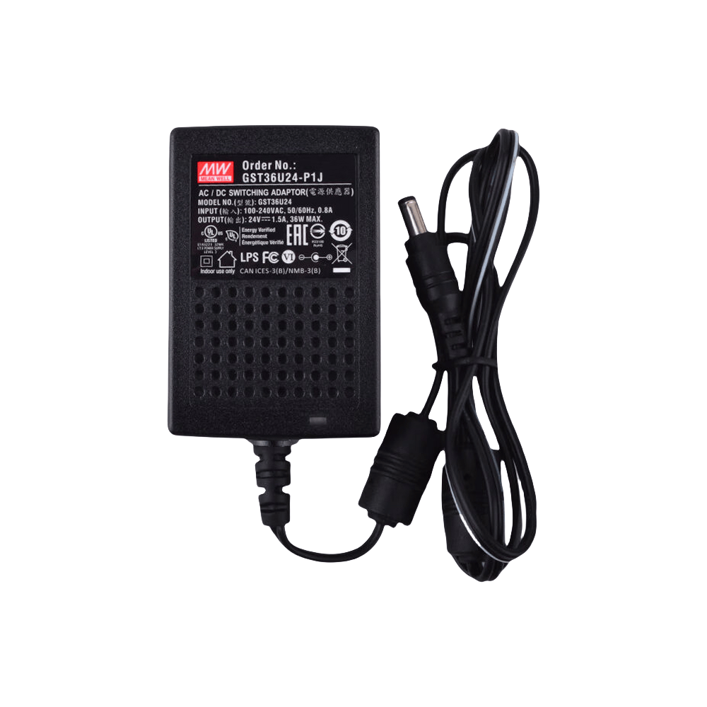 GST36U24-P1J  36W 壁掛式 AC-DC 綠色工業(yè)用適配器