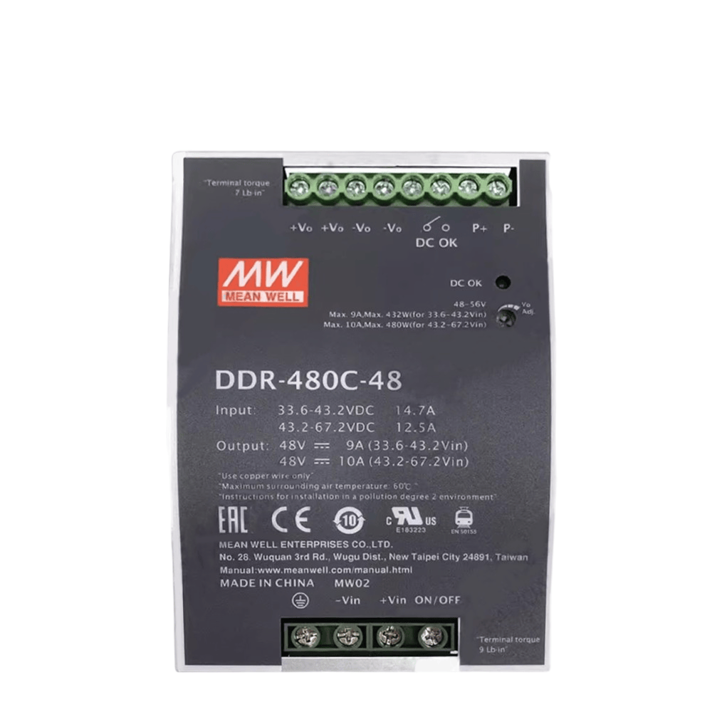 DDR-480B-48  480W 導軌型 DC-DC 轉(zhuǎn)換器