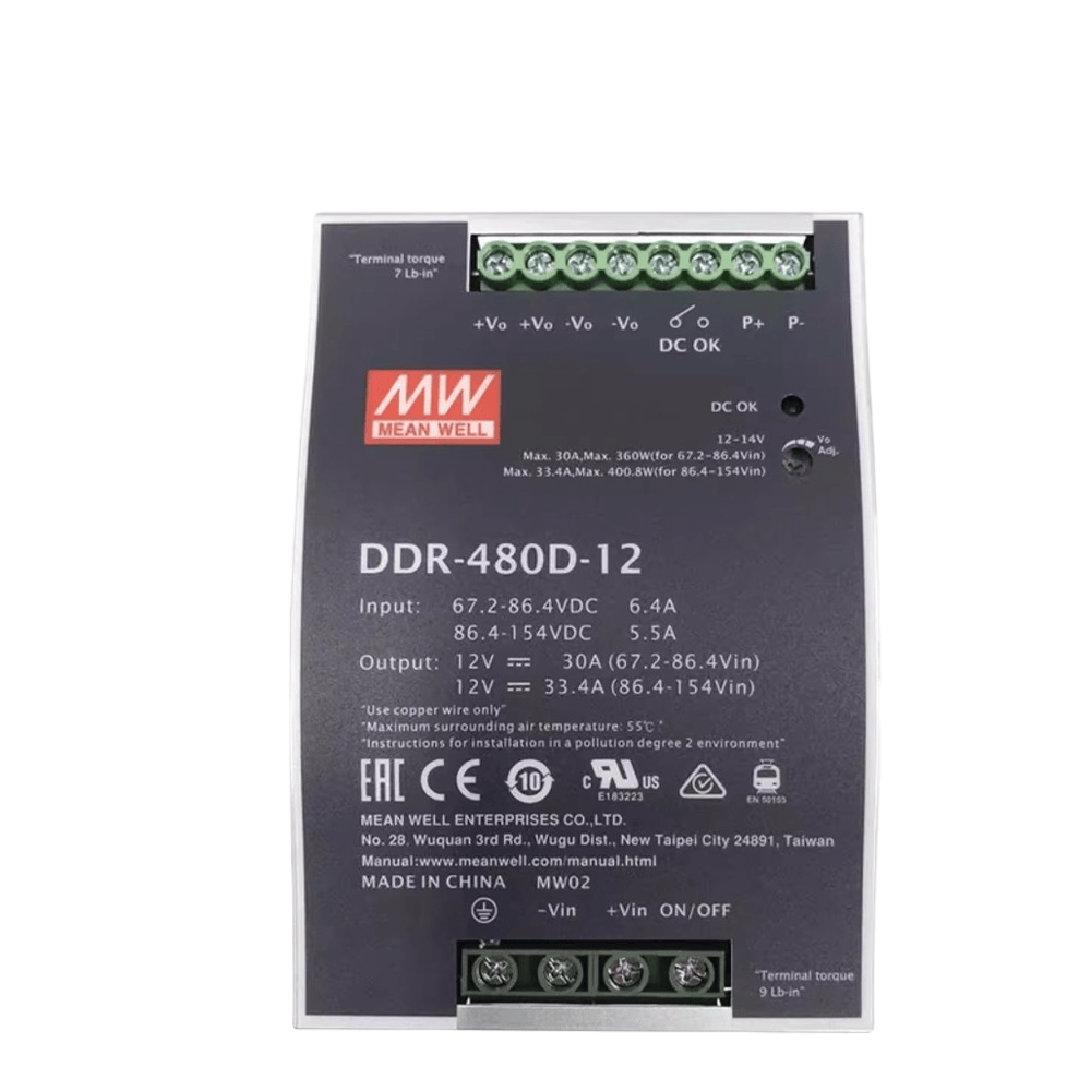 DDR-480C-12  480W 導(dǎo)軌型 DC-DC 轉(zhuǎn)換器