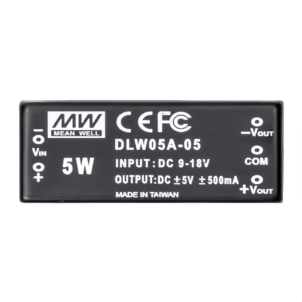 明緯 DLW05  5W DC-DC 穩(wěn)壓雙組輸出轉(zhuǎn)換器