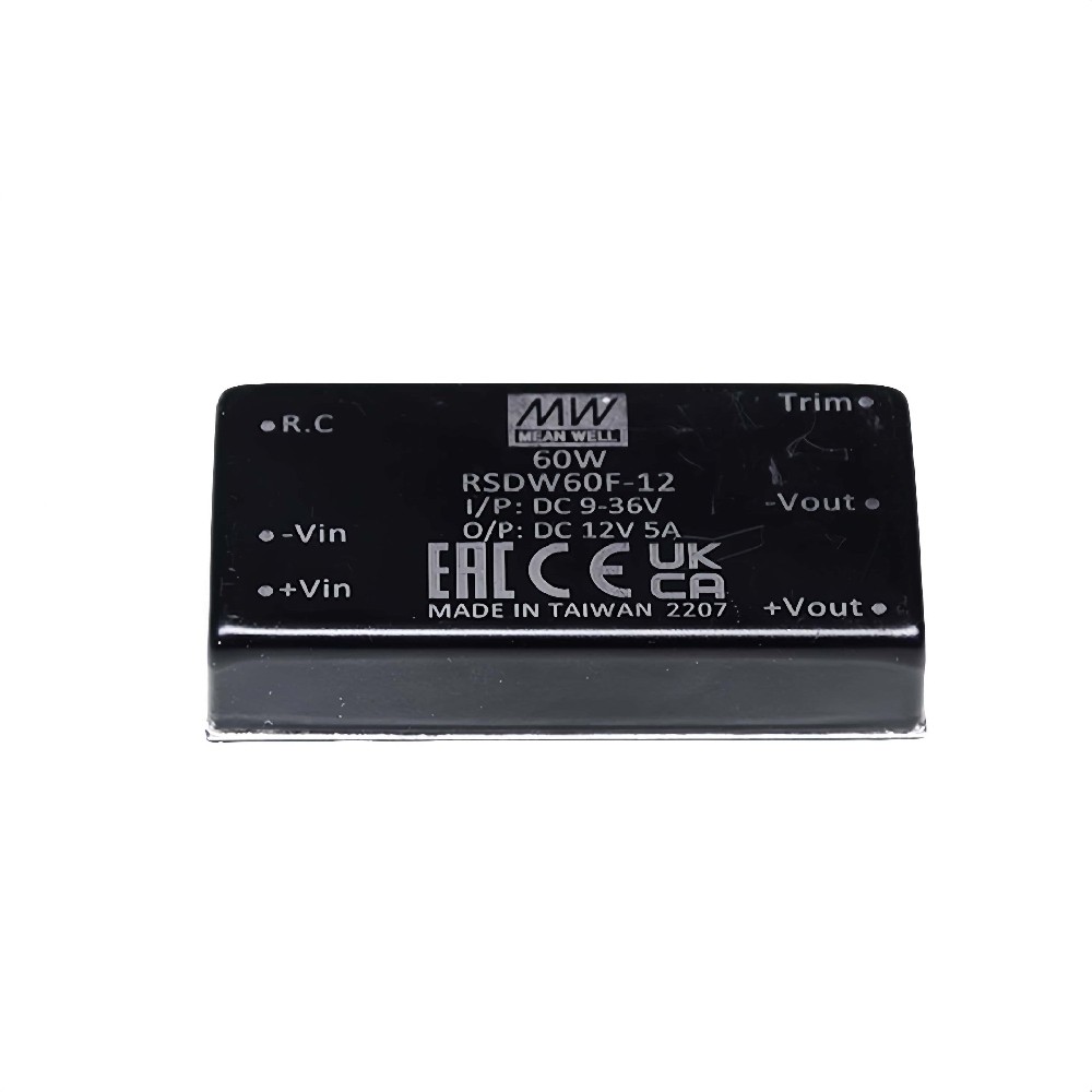 RSDW60/RDDW60  明緯 60W鐵路用 DC-DC 轉(zhuǎn)換器